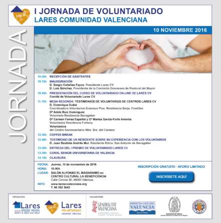 Invitación a la I Jornada de Voluntariado Lares CV