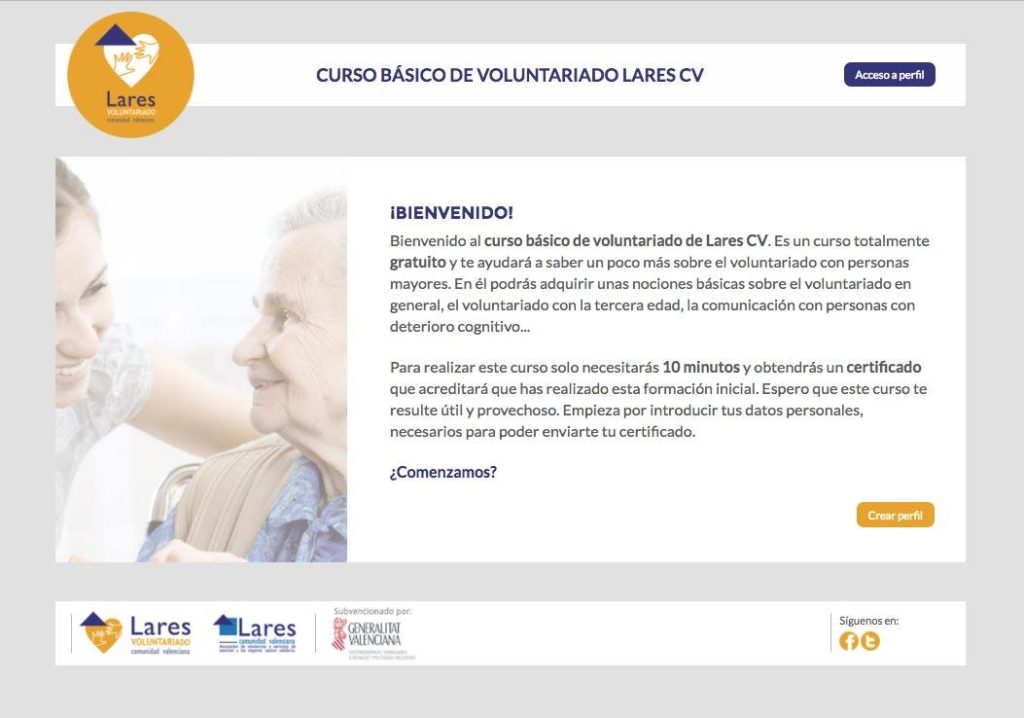 Fórmate como voluntario con el curso gratuito online Lares Comunidad Valenciana cursovoluntariado 1024x718 - Fórmate como voluntario con el curso gratuito online Lares Comunidad Valenciana
