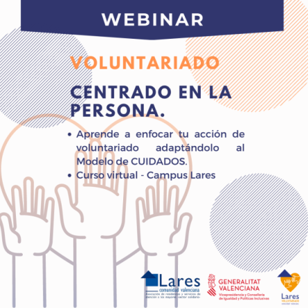 Cartel Webinar e1682595408840 445x445 - WEBINAR "VOLUNTARIADO CENTRADO EN LA PERSONA"