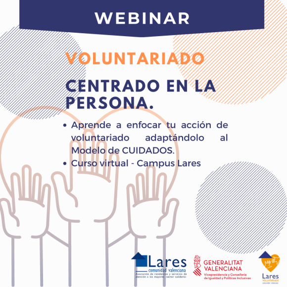 Cartel Webinar e1682595408840 - WEBINAR "VOLUNTARIADO CENTRADO EN LA PERSONA"