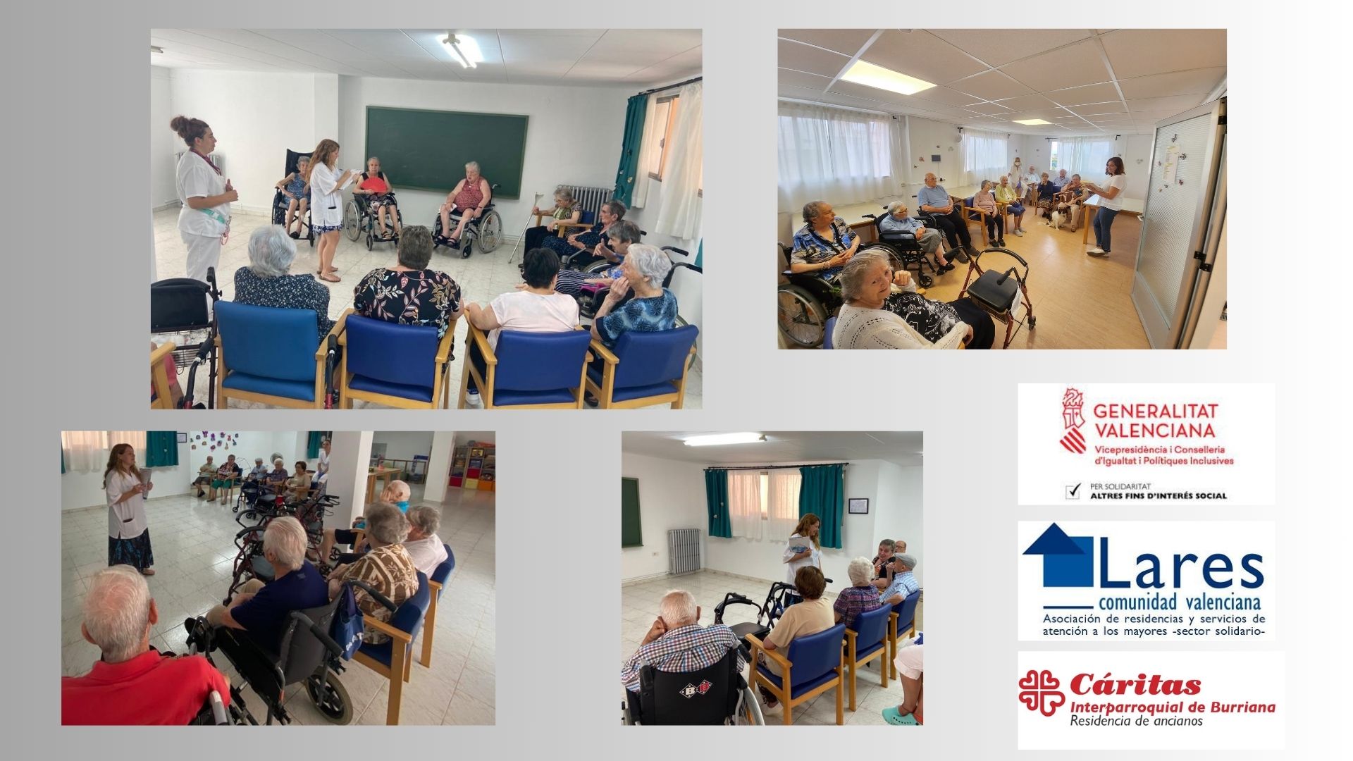 MICROREUNIONES UNIDADES DE CONVIVENCIA - Publicidad de Ayudas #IRPF - Residencia Cáritas Burriana