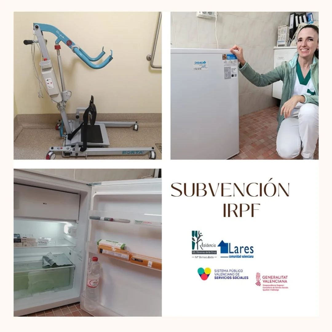 464989947 17861902980259026 9216168045666892600 n - Publicidad de Ayudas #IRPF2023 - Equipamiento Residencia María Inmaculada